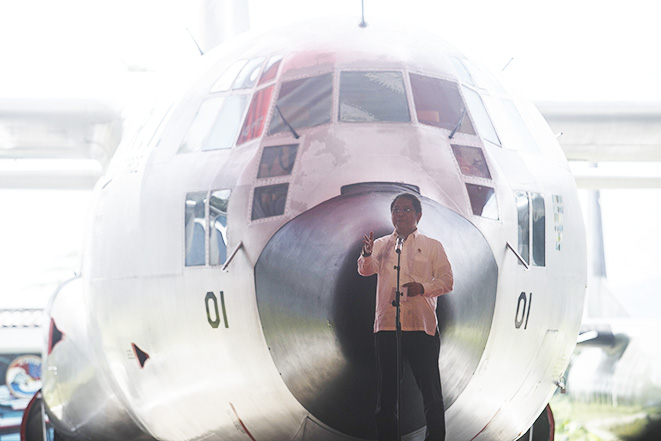 Menteri Komunikasi dan Informasi Rudiantara memberikan sambutan saat pembukaan 