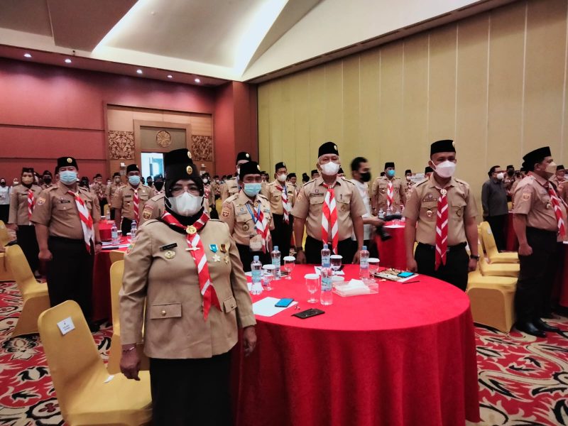 Wakil Bupati Musi Rawas Hj Suwarti menghadiri Musyawarah Daerah Gerakan Pramuka wilayah Sumatera Selatan, (29/12)
