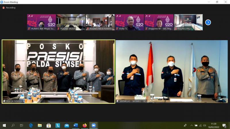 Penandatanganan Pedoman Kerja Teknis (PKT) antara Polda Sumsel dan SKK Migas, (18/2) 