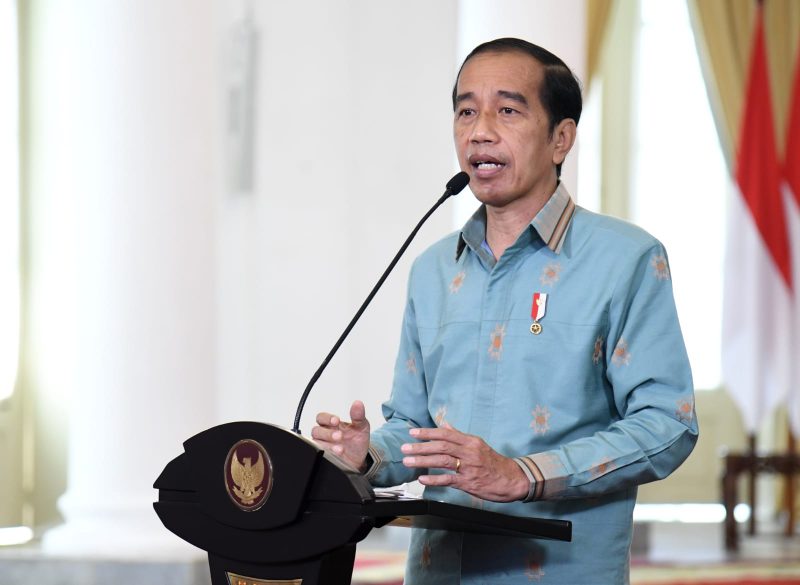 Presiden Jokowi saat menghadiri Puncak Peringatan HPN 2022, Rabu (09/02/2022), secara virtual dari Istana Kepresidenan Bogor, Jabar, (9/2).