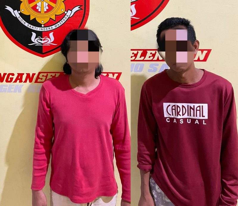 Dua karyawan PT AMR terduga pelaku penggelapan buah sawit, IG (34) sebagai Driver  dan A (42), (11/5) Dok. Reskrim