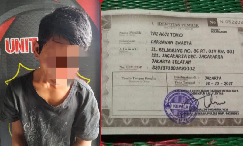 AMANKAN-Tersangka Trimayang Sari yang merupakan bandit asal Kepala Curup saat diamankan di Polres Lubuklingga. Ft ist