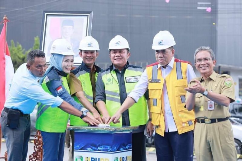 Gubernur Sumsel H Herman Deru melakukan Groundbreaking dimulainya pembangunan Fly Over Sekip Ujung, (7/6) 