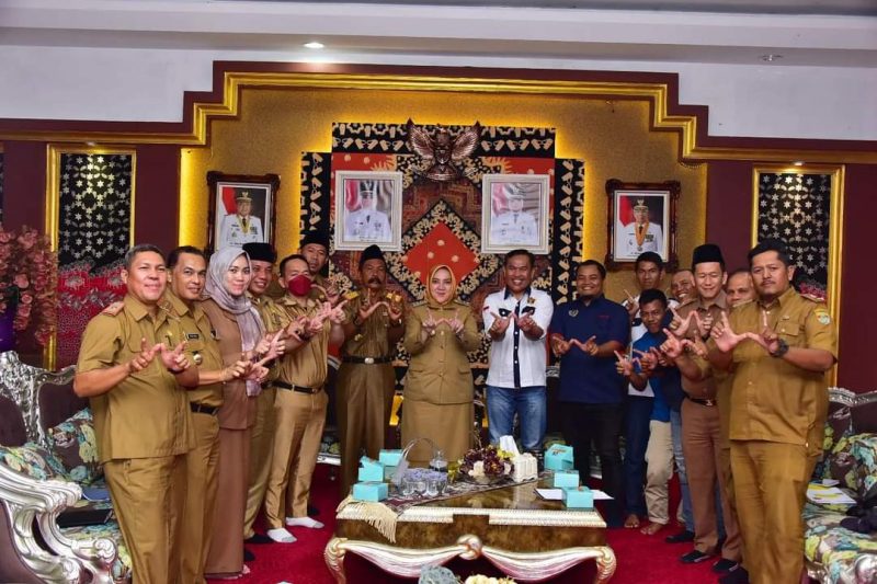 Foto bersama Bupati beserta pimpinan OPD bersama Pengurus PWI Musi Rawas