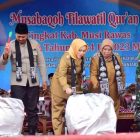 Duo Srikandi Musi Rawas, Bupati dan Wakil Bupati Musi Rawas Hj Ratna Machmud dan Hj Suwarti membuka Musabaqoh Tilawatil Qur'an ke 51 tingkat kabupaten, (13/3) 