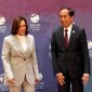 Presiden Jokowi menyambut Wapres AS Kamala Harris di KTT ASEAN ke 43, (6/9) 