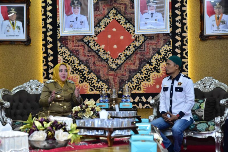 Pengurus PWI Musi Rawas beraudiensi dengan Bupati Musi Rawas Hj Ratna Machmud