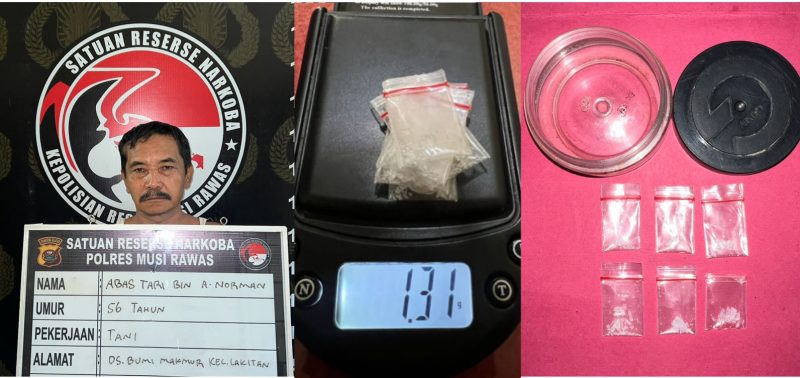 Abas Tari saat diamankan di Polres Musi Rawas 