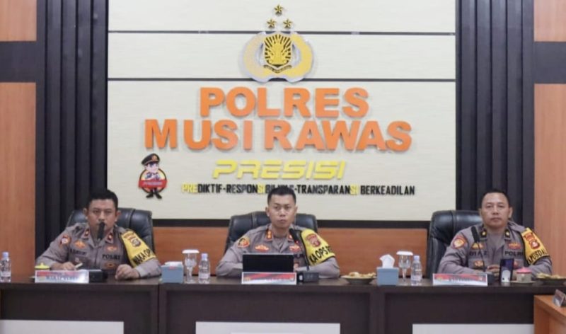 Kapolres Musi Rawas AKBP Andi Supriadi pimpin Rapat Persiapan HUT Bhayangkara ke-78
