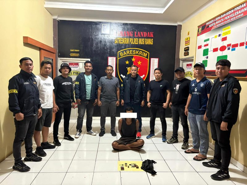 Warga BTS Ulu Cecar di amankan Polisi atas kepemilikan senjata api rakitan (senpira) jenis pistol