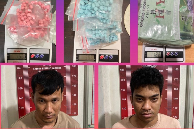 Terduga Kurir narkoba beserta barang bukti di amankan Polres Muratara 