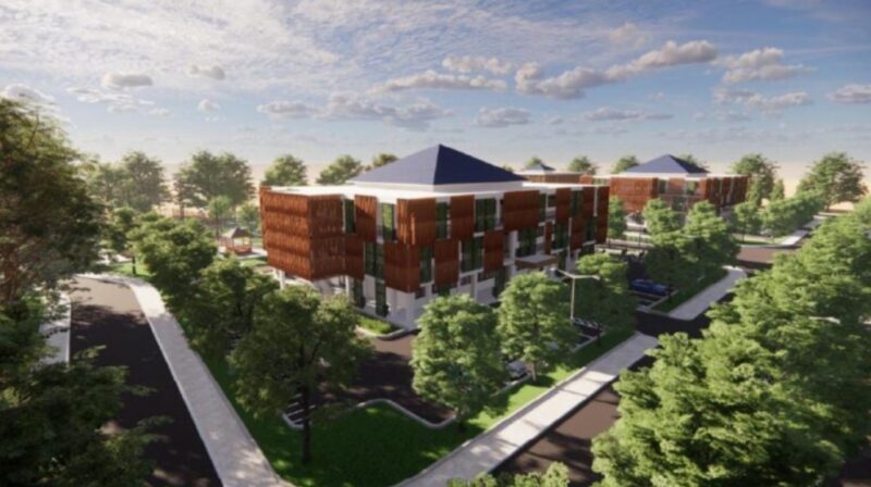 Denah gambar kampus ITMS di Muara Beliti