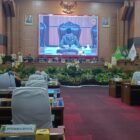 Ketua DPRD Musi Rawas Firdaus Cik Ola saat memimpin Rapat Paripurna DPRD Musi Rawas 