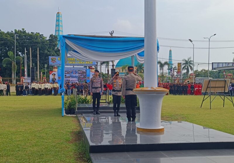 Kapolda Sumsel Irjen Pol Sandi Nugroho saat Sabuk Kamtibmas (Jaga Musi Rawas - Jaga Bumi Sriwijaya) di Halaman Polres Musi Rawas, Rabu (29/4/2026).