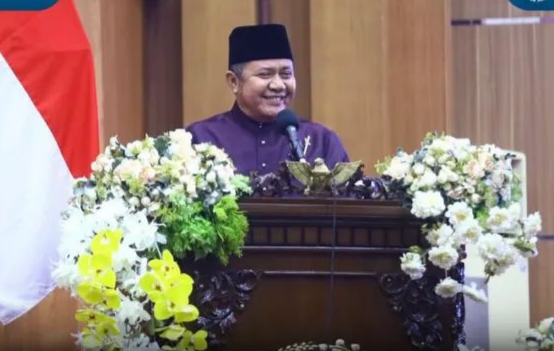 Gubernur Sumatera Selatan H Herman Deru di Rapat Paripurna DPRD Musi Rawas 