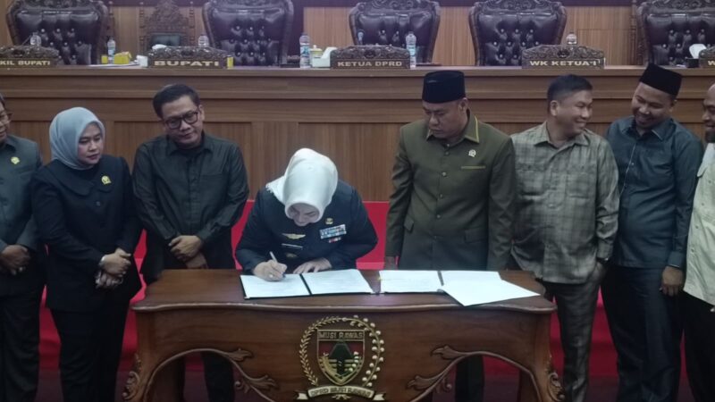 Penandatanganan nota kesepahaman (MoU) dengan Bupati Musi Rawas sekaligus penetapan keputusan DPRD tentang Program Pembentukan Peraturan Daerah (Propemperda) Tahun 2026
