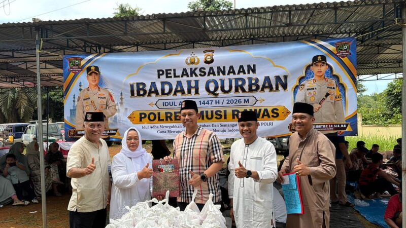 Polres Musi Rawas Sembelih 61 Hewan Kurban