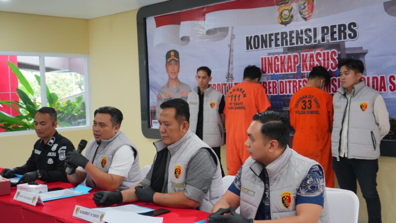 Ditreskrimsus Polda Sumsel berhasil mengungkap sindikat penipuan digital berkedok website pendaftaran palsu Sumsel Bhayangkara Run 2026.
