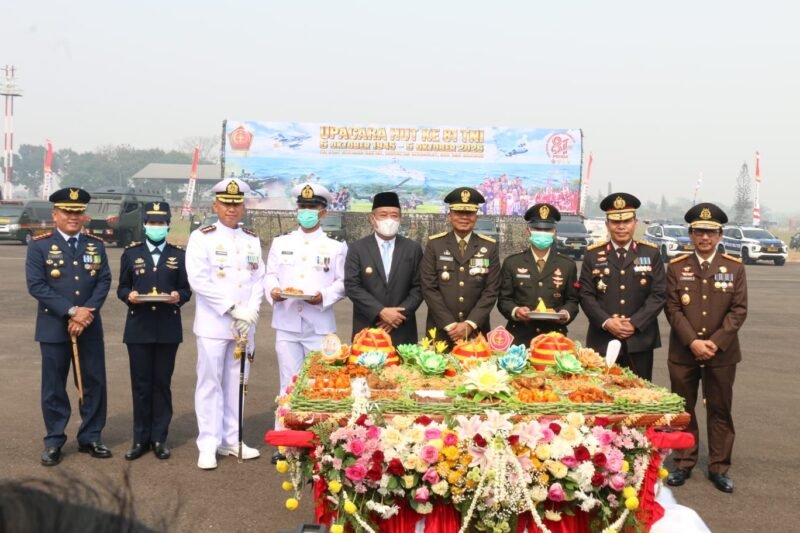 sinergitas TNI-Polri Sumsel pada HUT TNI ke 81