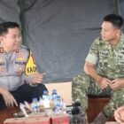 Kapolres Musi Rawas AKBP Gokma Uliate Sitompul bersama Komandan Yonif TP 947/Pangeran Amin, Letkol Inf Royhan Asshiddiky