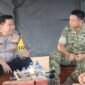 Kapolres Musi Rawas AKBP Gokma Uliate Sitompul bersama Komandan Yonif TP 947/Pangeran Amin, Letkol Inf Royhan Asshiddiky